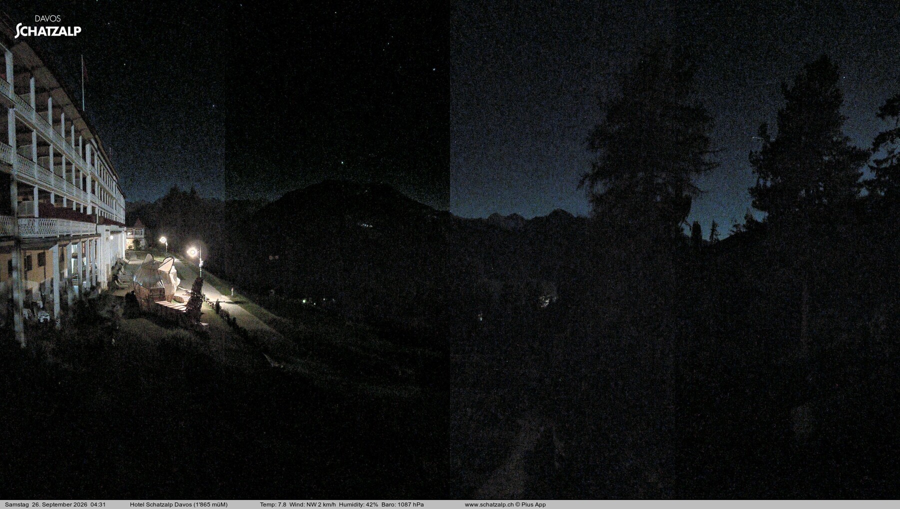 Archived image Webcam Schatzalp Hotel, Davos