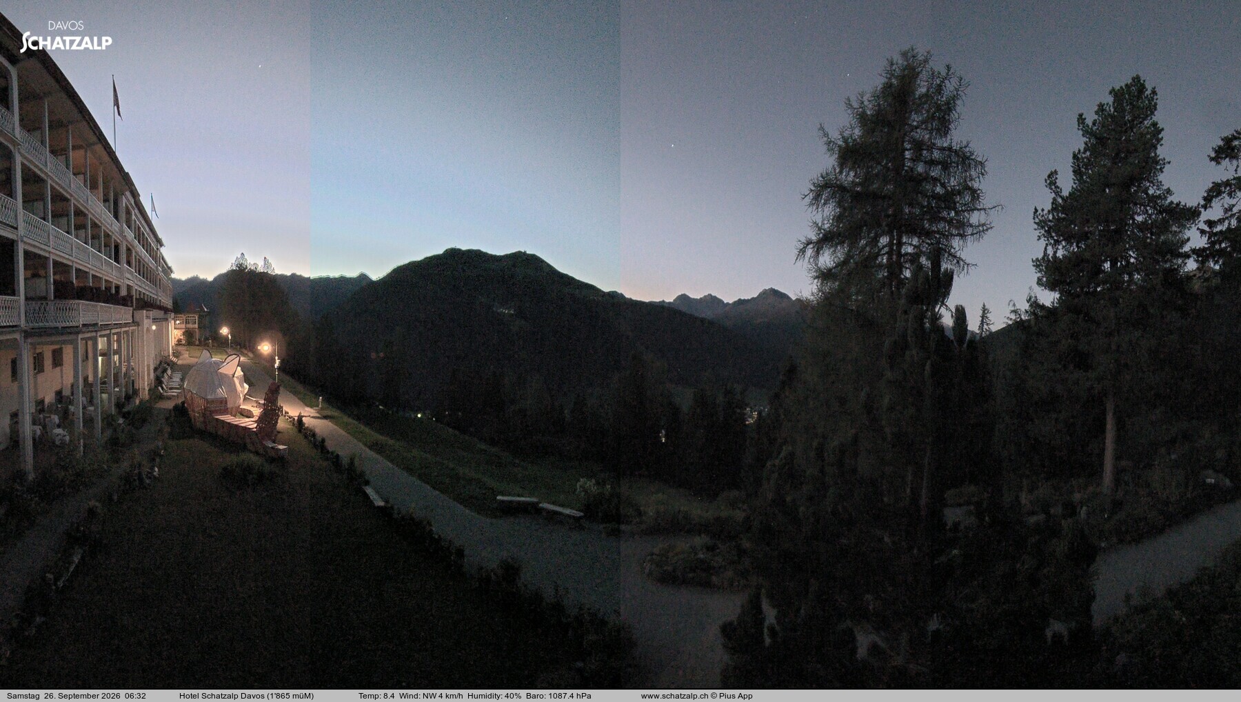 Archived image Webcam Schatzalp Hotel, Davos
