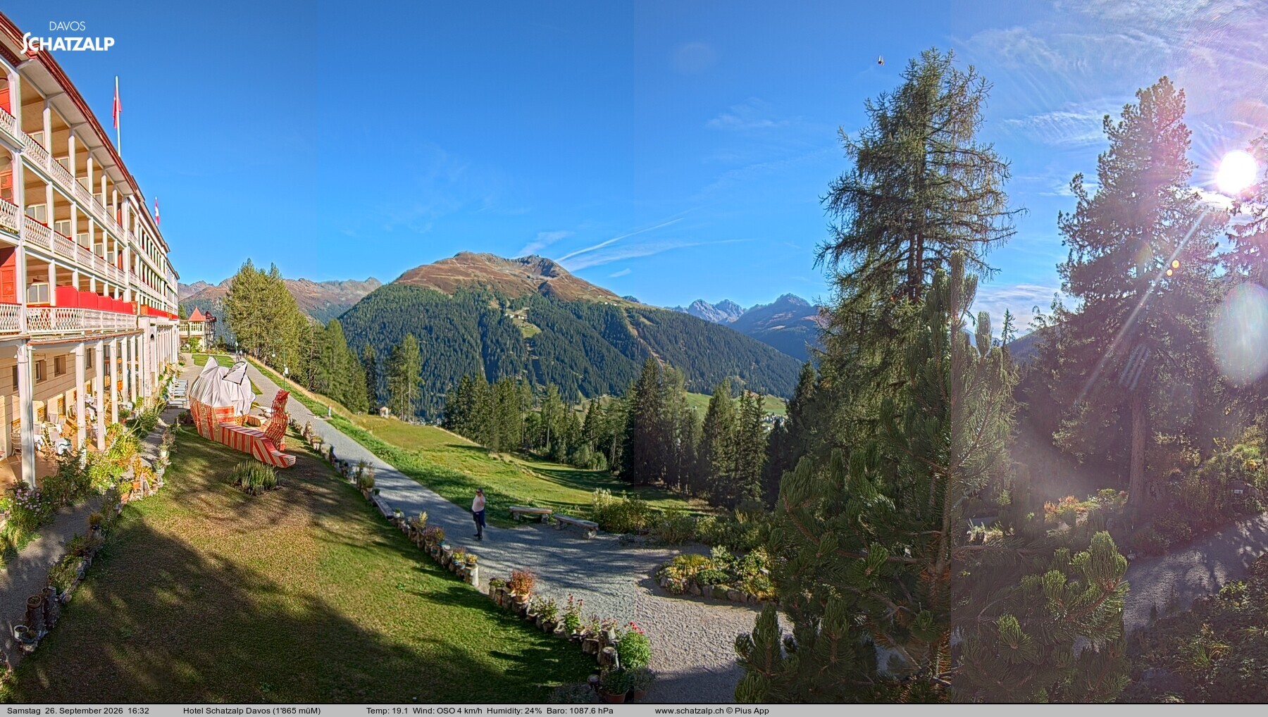 Archived image Webcam Schatzalp Hotel, Davos