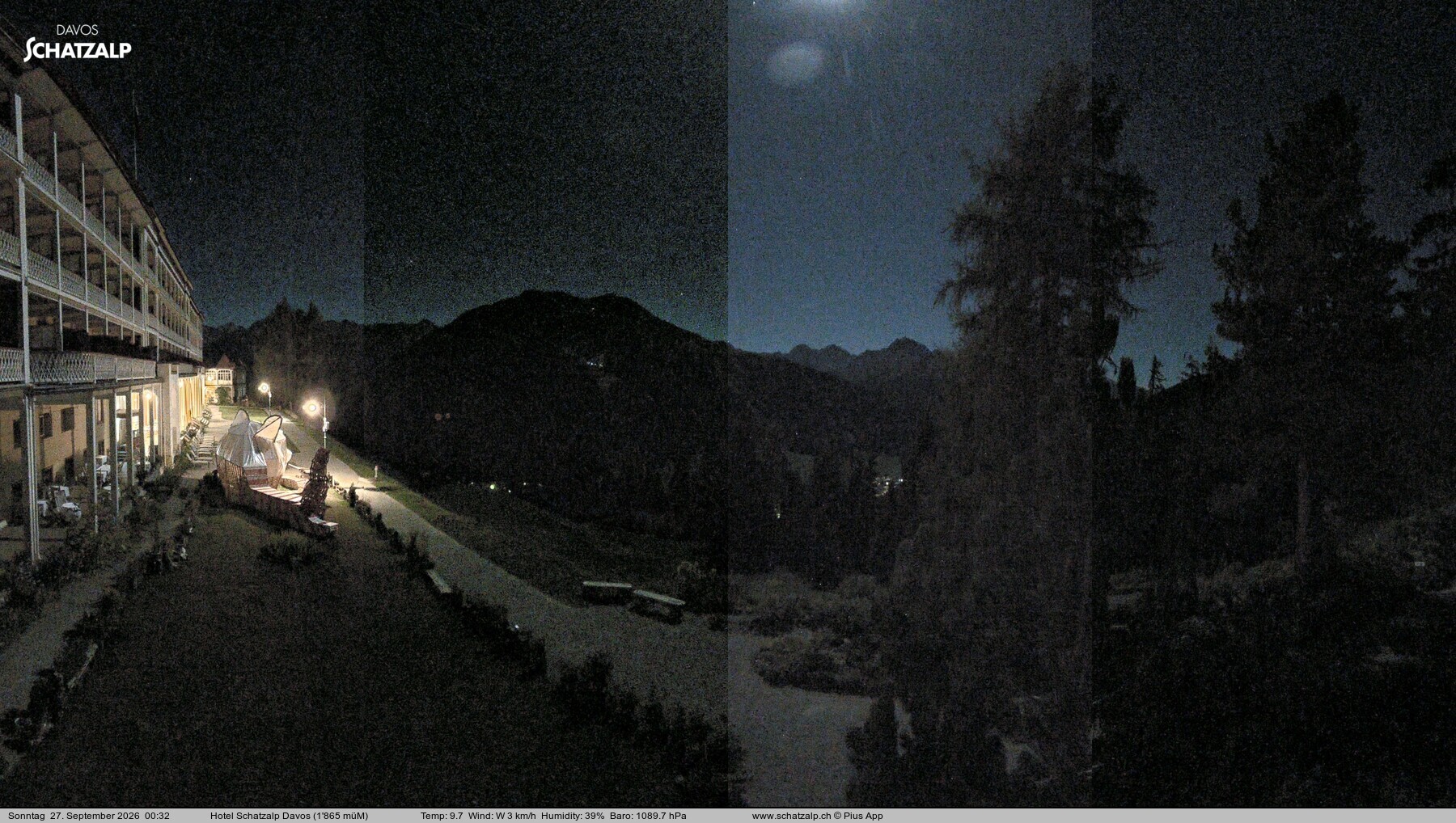 Archived image Webcam Schatzalp Hotel, Davos