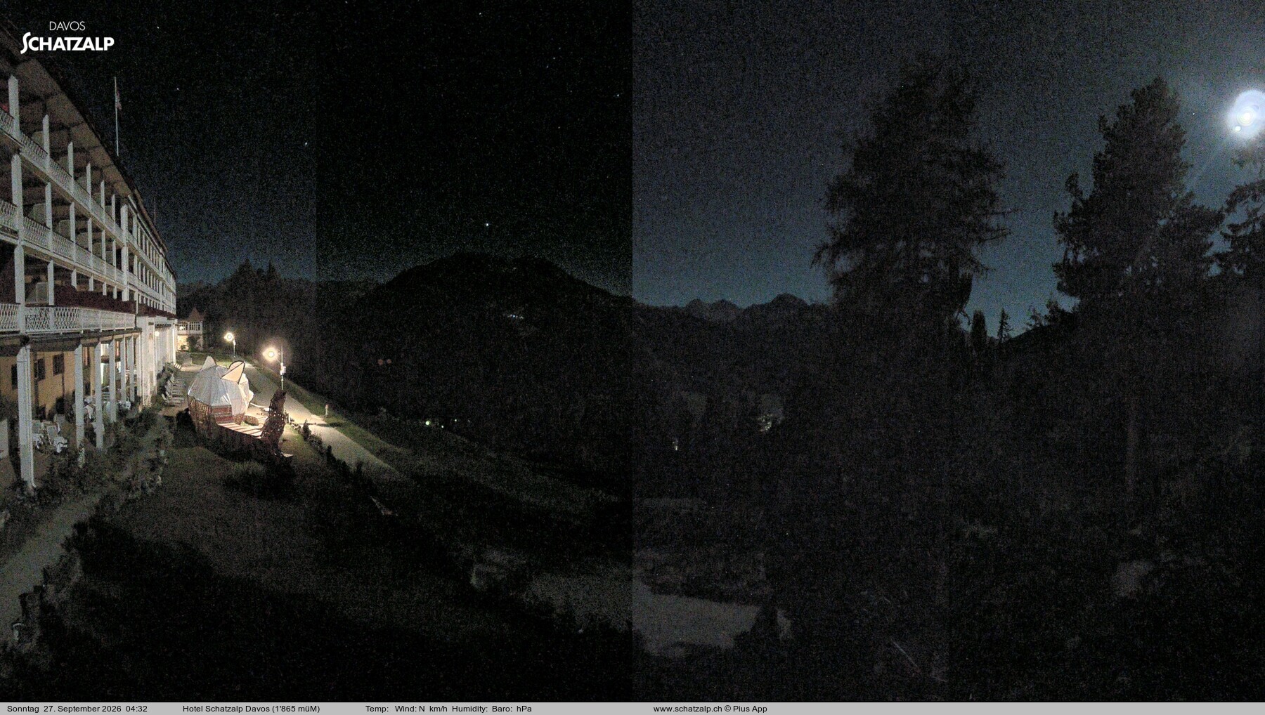 Archived image Webcam Schatzalp Hotel, Davos