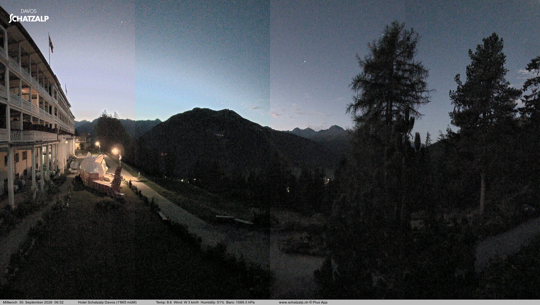 Archiv Foto Webcam Hotel Schatzalp, Davos
