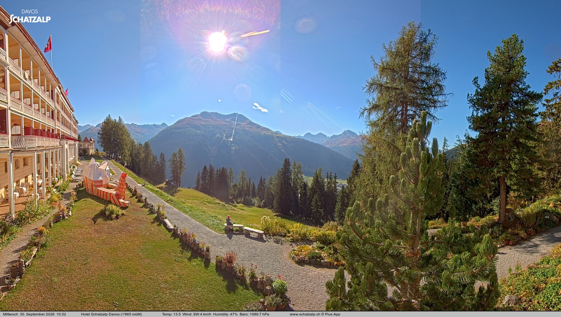 Archiv Foto Webcam Hotel Schatzalp, Davos