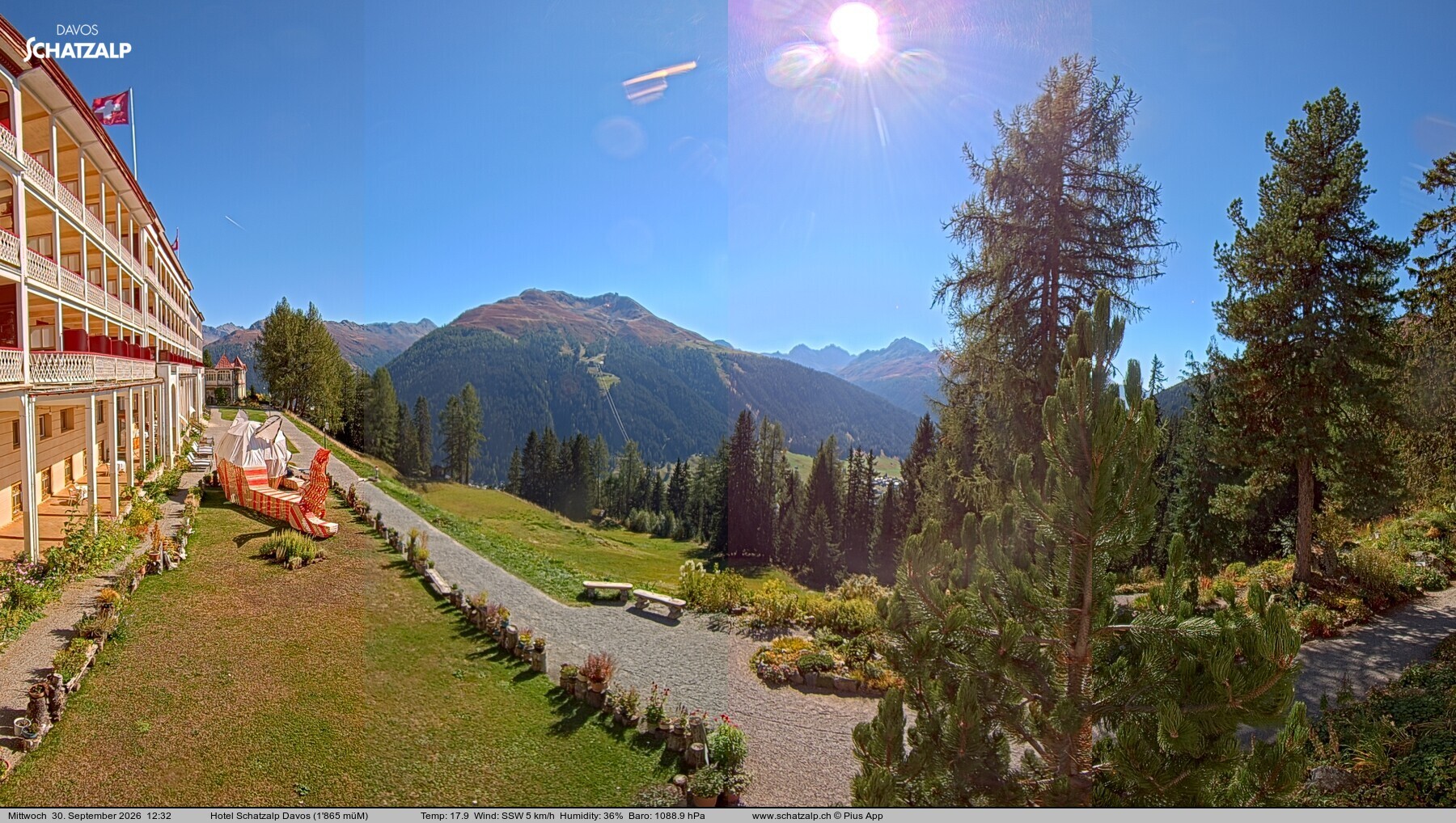 Archiv Foto Webcam Hotel Schatzalp, Davos
