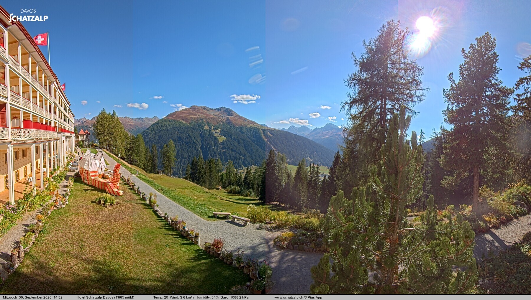 Archiv Foto Webcam Hotel Schatzalp, Davos