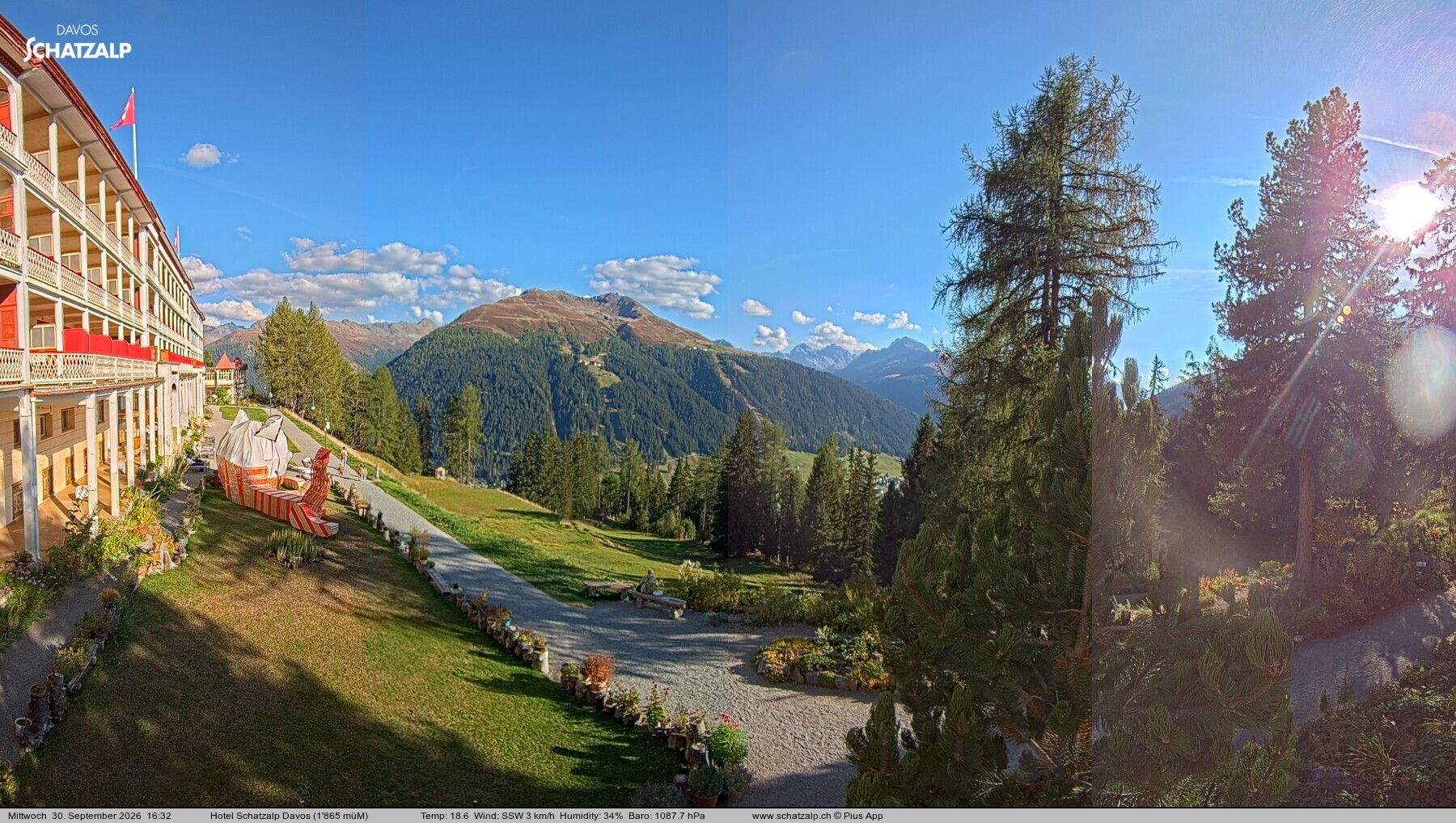 Archiv Foto Webcam Hotel Schatzalp, Davos