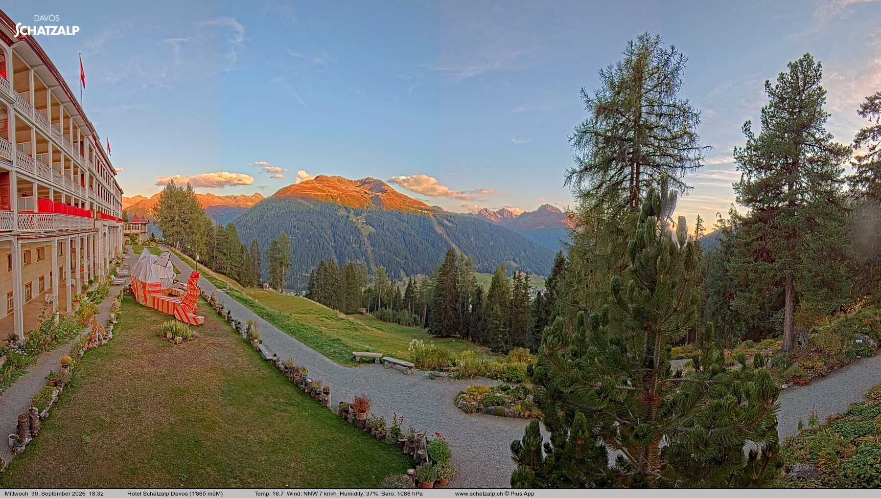 Archiv Foto Webcam Hotel Schatzalp, Davos