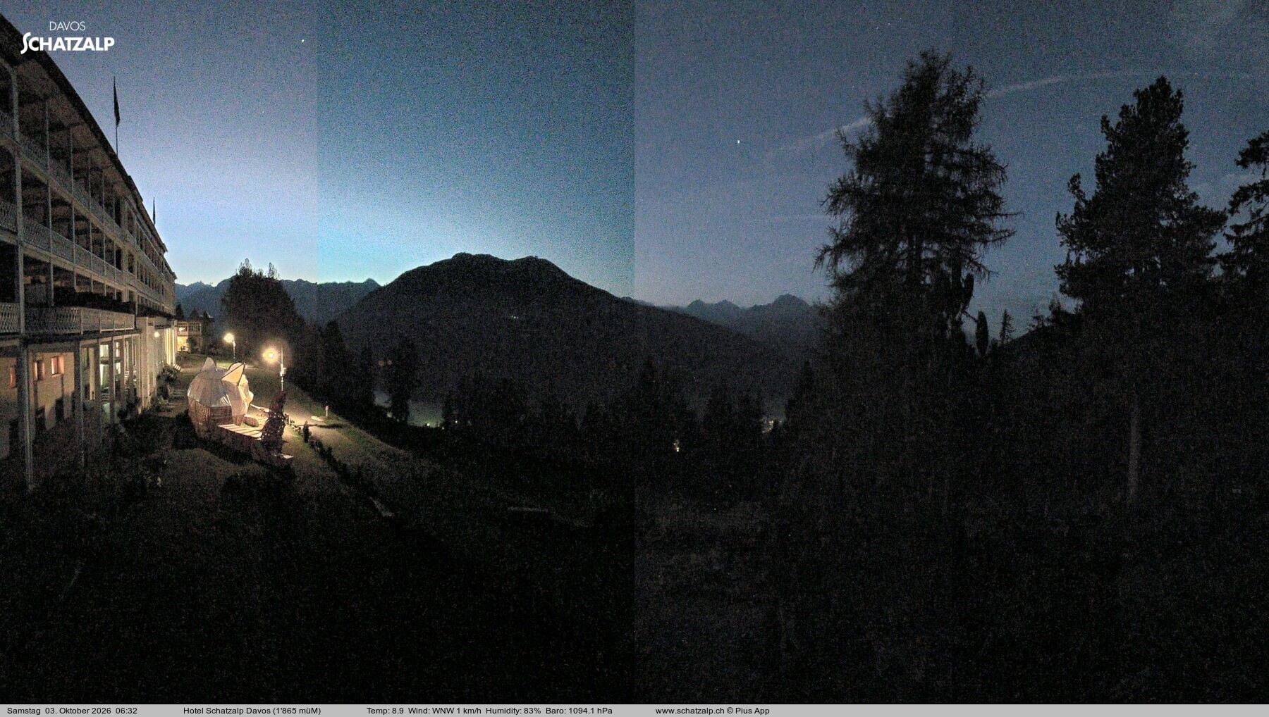 Archiv Foto Webcam Hotel Schatzalp, Davos