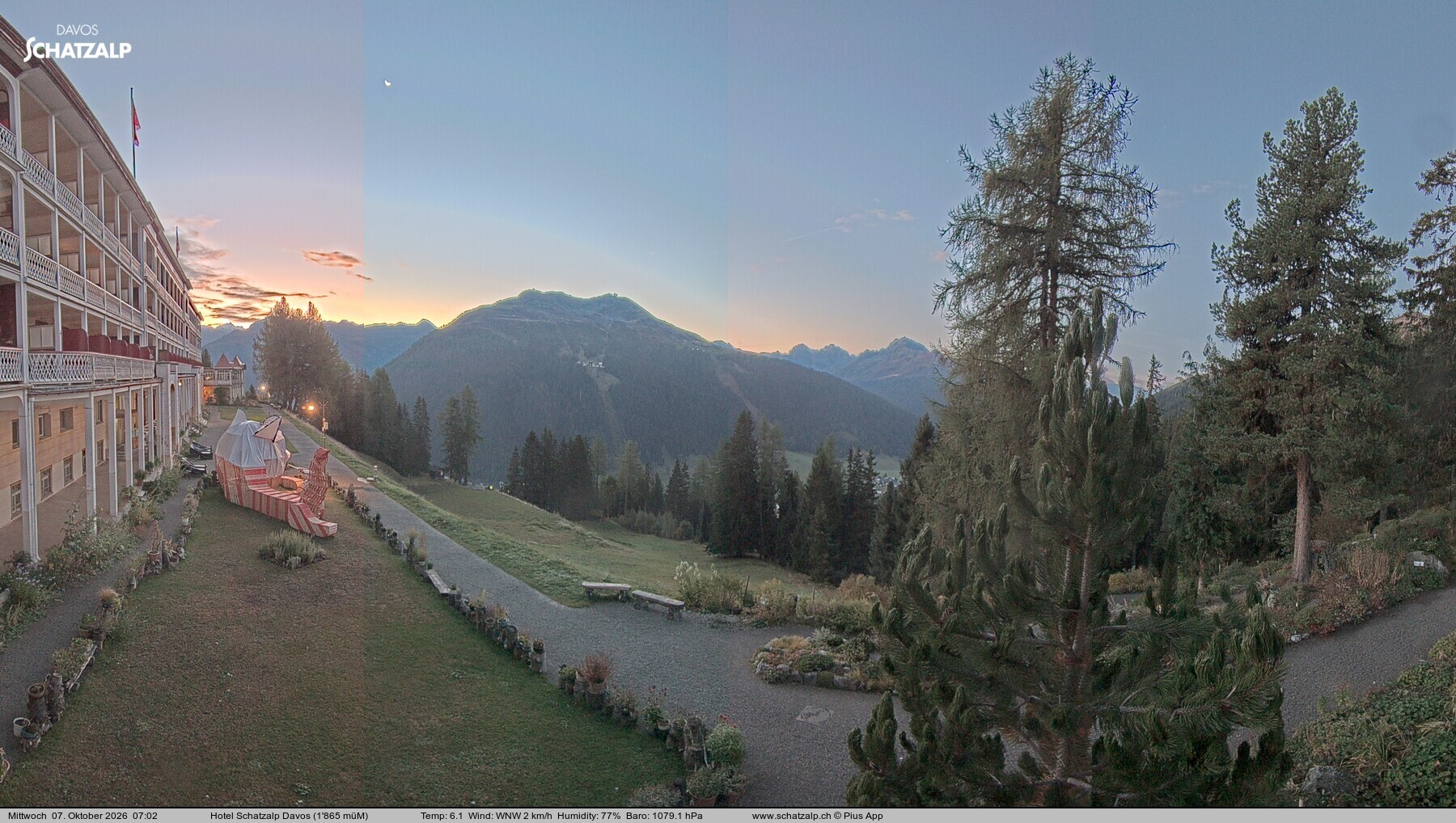 Archiv Foto Webcam Hotel Schatzalp, Davos