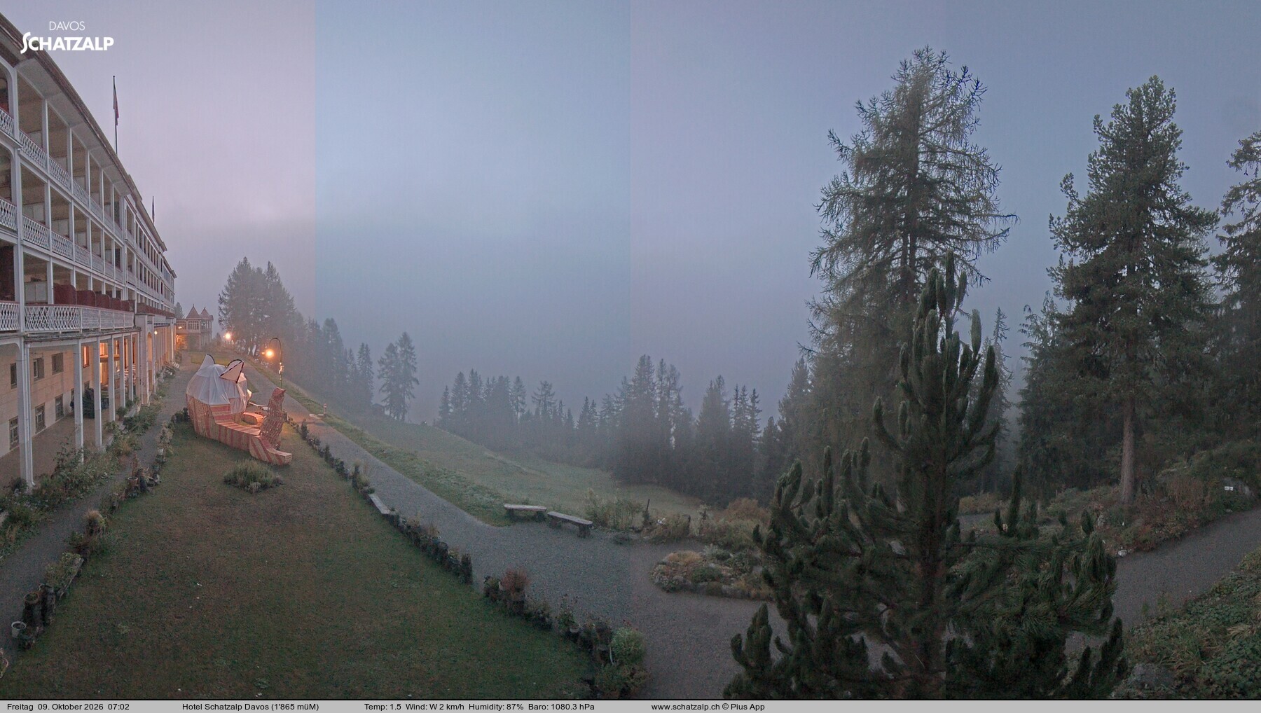 Archiv Foto Webcam Hotel Schatzalp, Davos