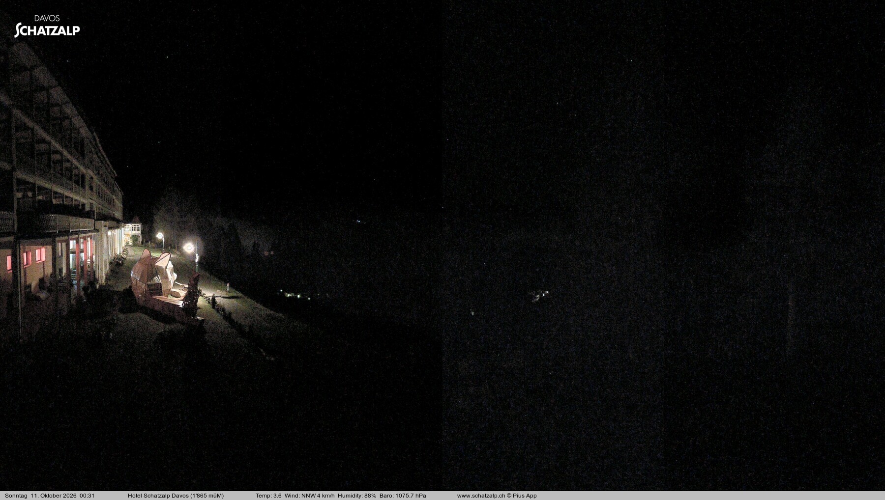 Archived image Webcam Schatzalp Hotel, Davos