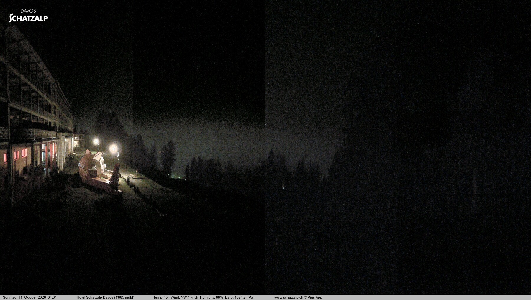 Archived image Webcam Schatzalp Hotel, Davos