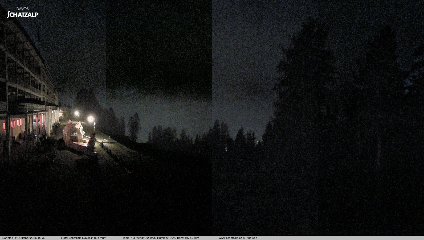 Archived image Webcam Schatzalp Hotel, Davos