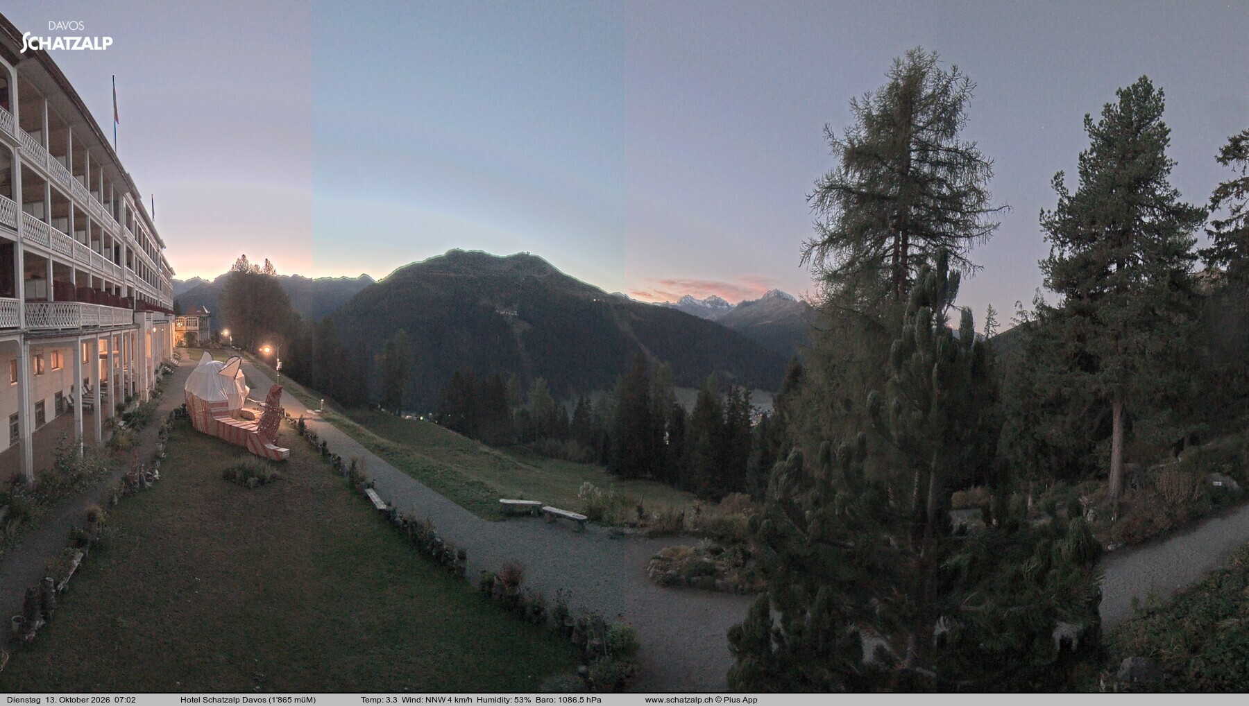 Archiv Foto Webcam Hotel Schatzalp, Davos