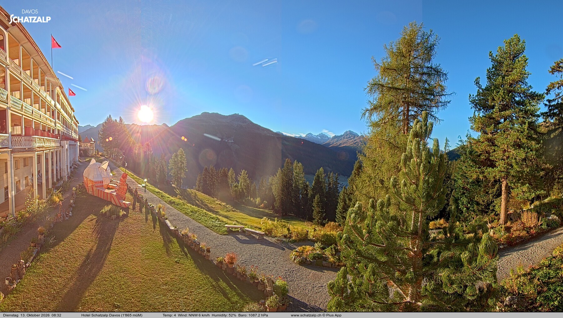 Archiv Foto Webcam Hotel Schatzalp, Davos