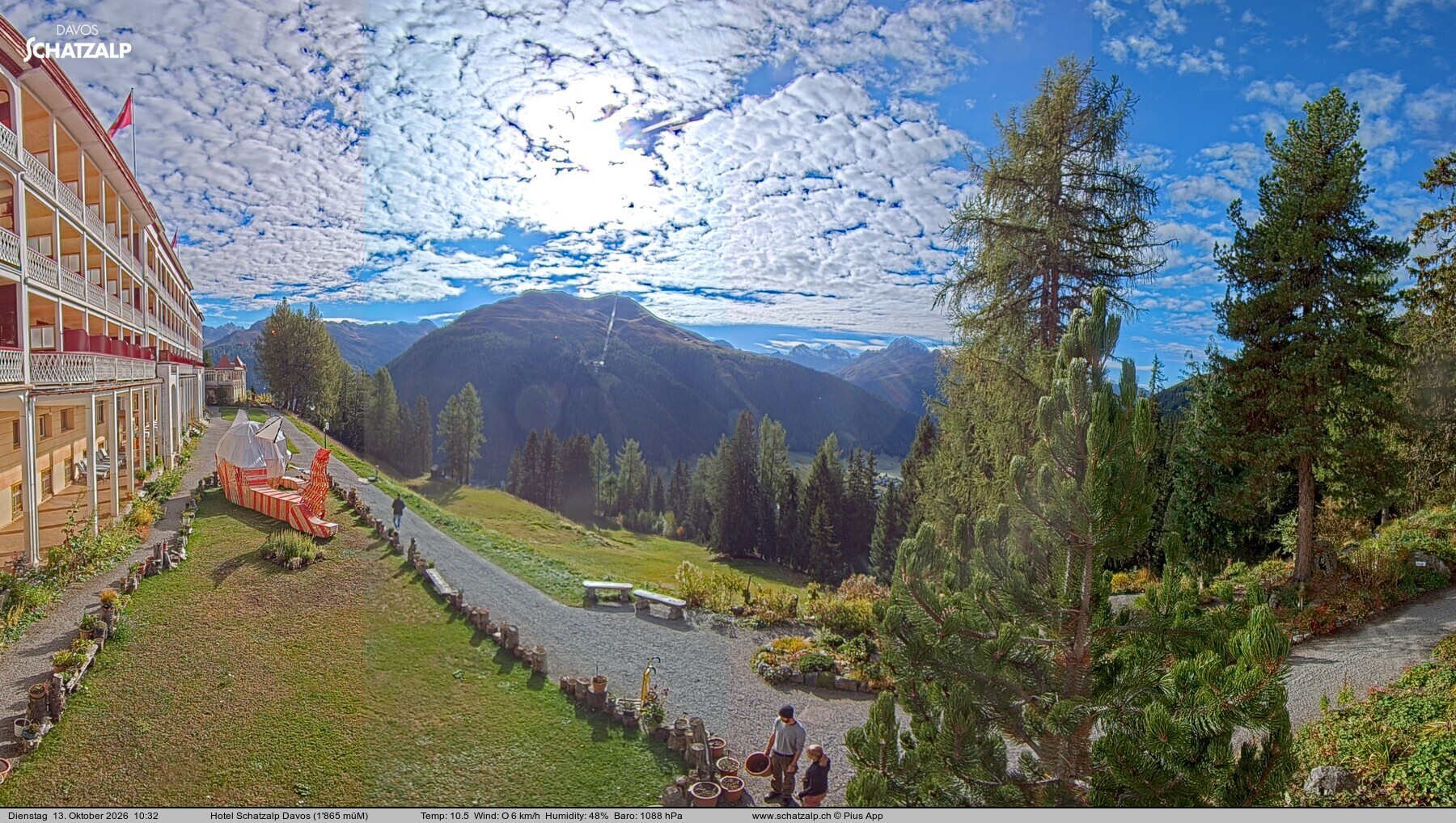 Archiv Foto Webcam Hotel Schatzalp, Davos