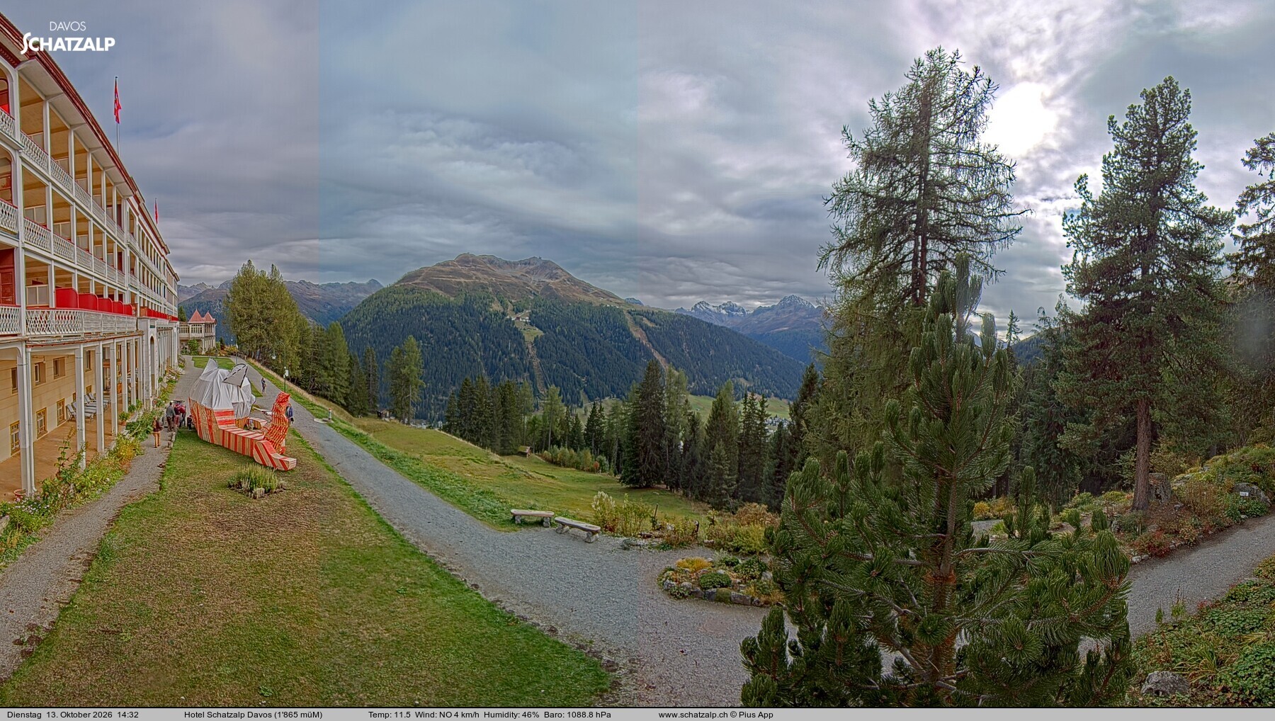 Archiv Foto Webcam Hotel Schatzalp, Davos