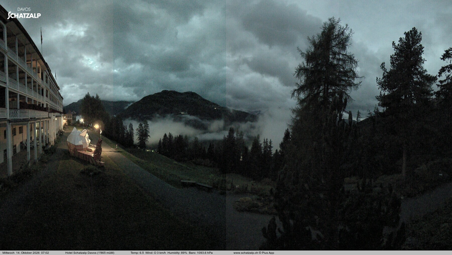 Archiv Foto Webcam Hotel Schatzalp, Davos