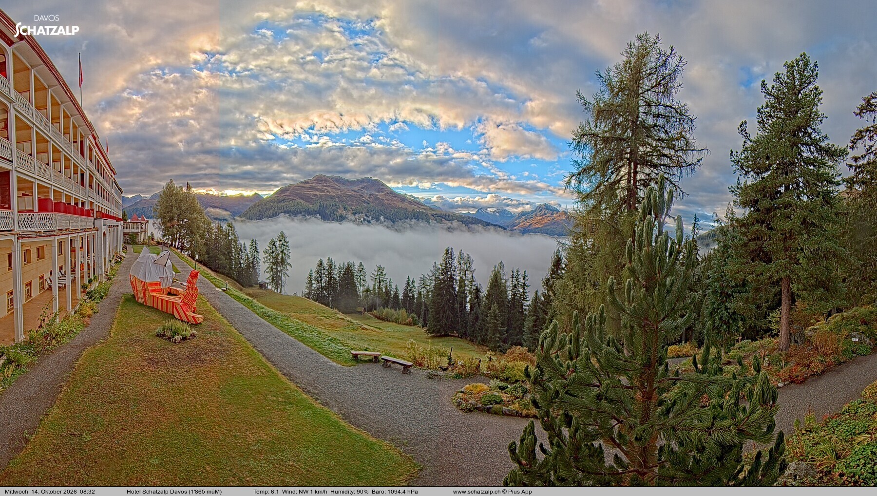 Archiv Foto Webcam Hotel Schatzalp, Davos