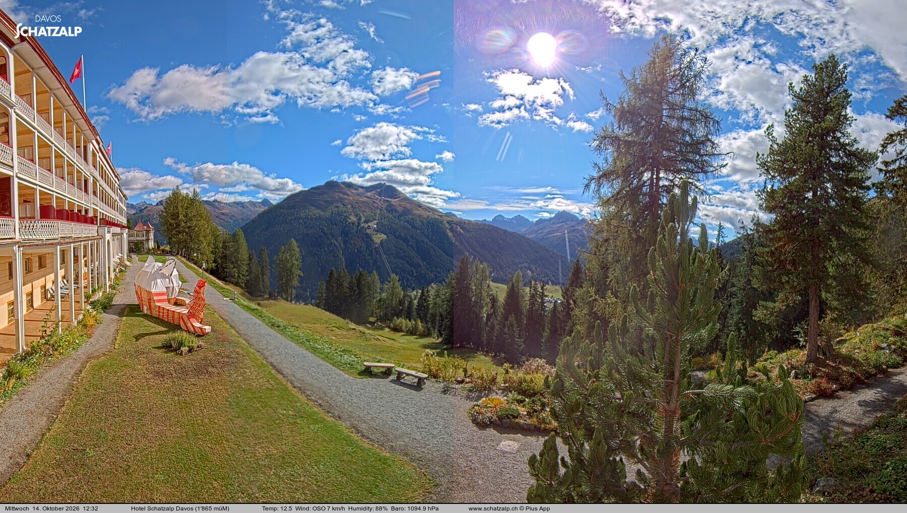 Archiv Foto Webcam Hotel Schatzalp, Davos