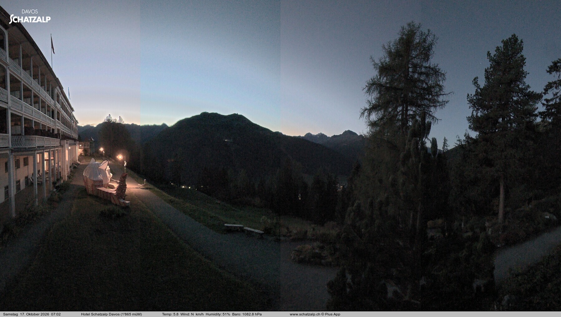 Archiv Foto Webcam Hotel Schatzalp, Davos