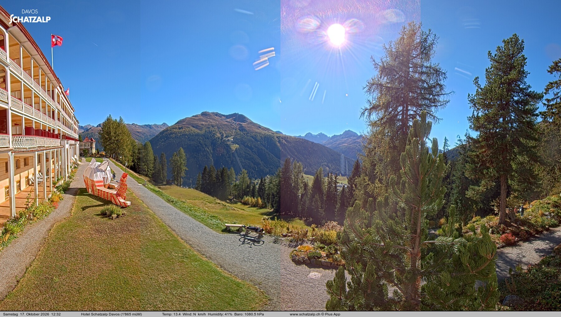 Archiv Foto Webcam Hotel Schatzalp, Davos