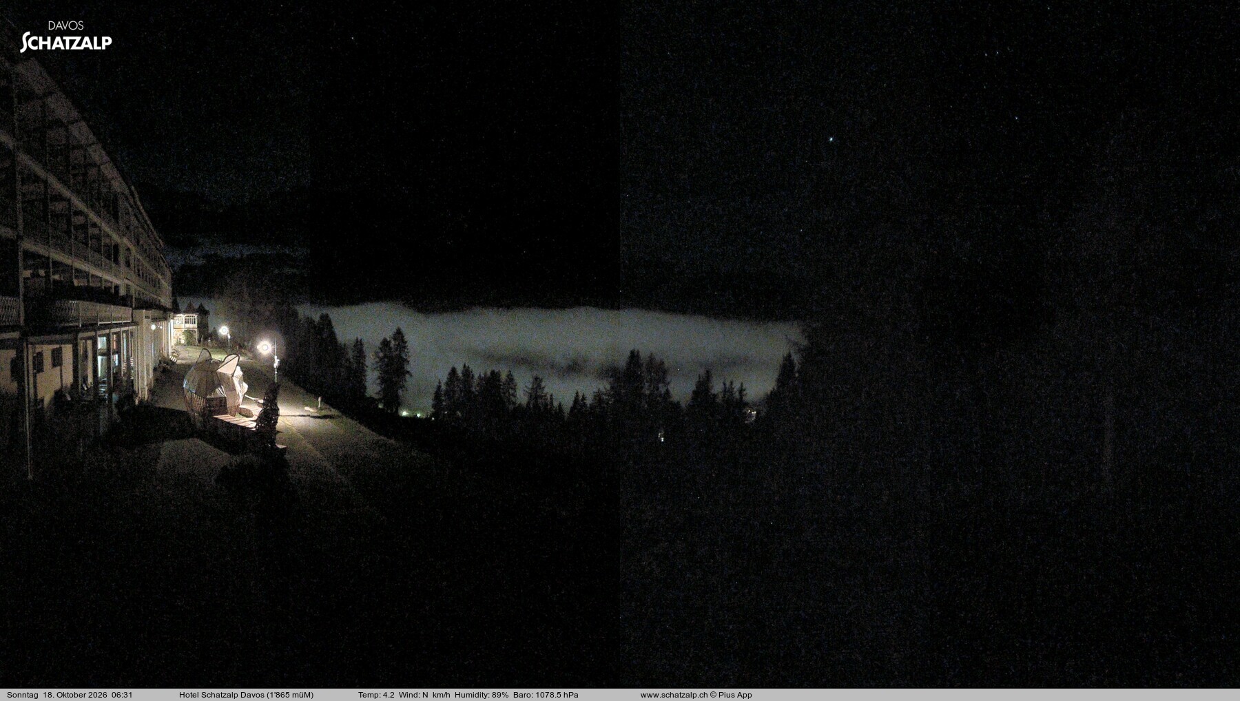 Archived image Webcam Schatzalp Hotel, Davos