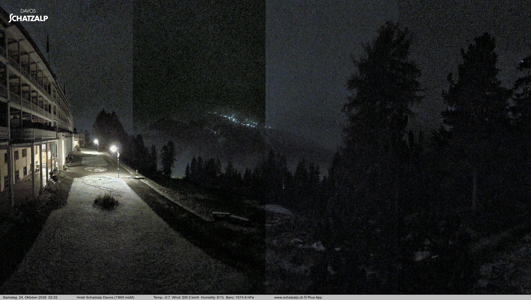 Archived image Webcam Schatzalp Hotel, Davos