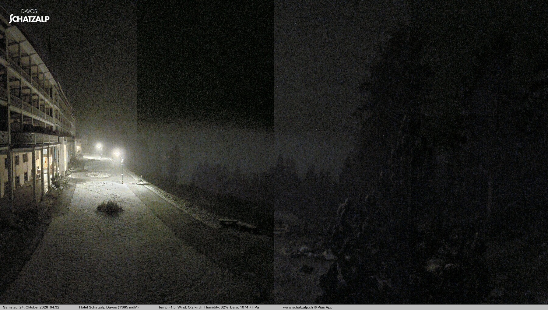 Archived image Webcam Schatzalp Hotel, Davos