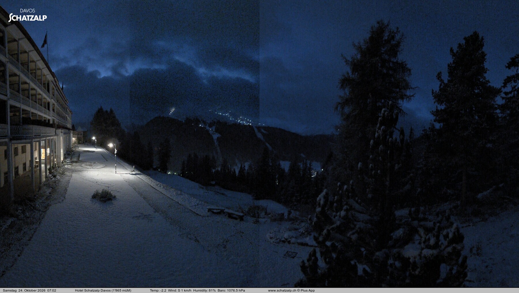 Archived image Webcam Schatzalp Hotel, Davos