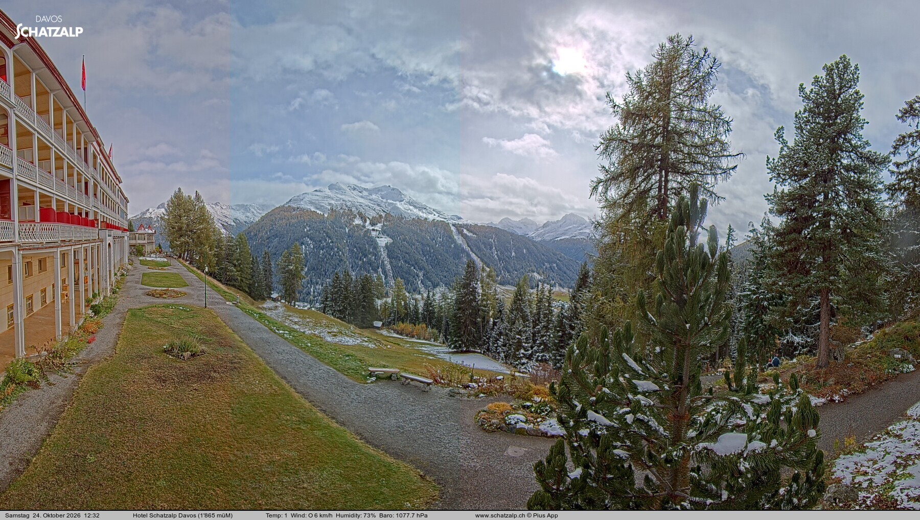 Archived image Webcam Schatzalp Hotel, Davos