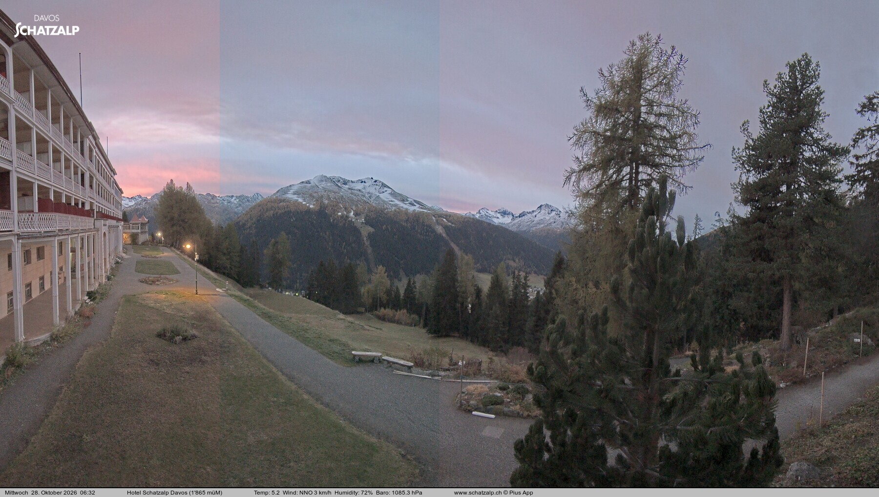 Archiv Foto Webcam Hotel Schatzalp, Davos