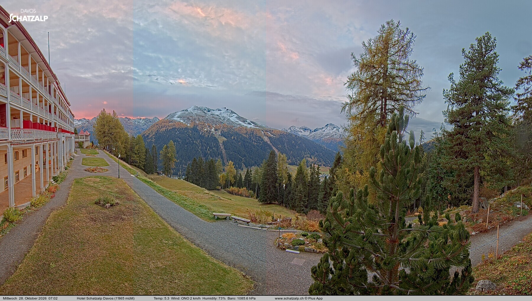 Archiv Foto Webcam Hotel Schatzalp, Davos