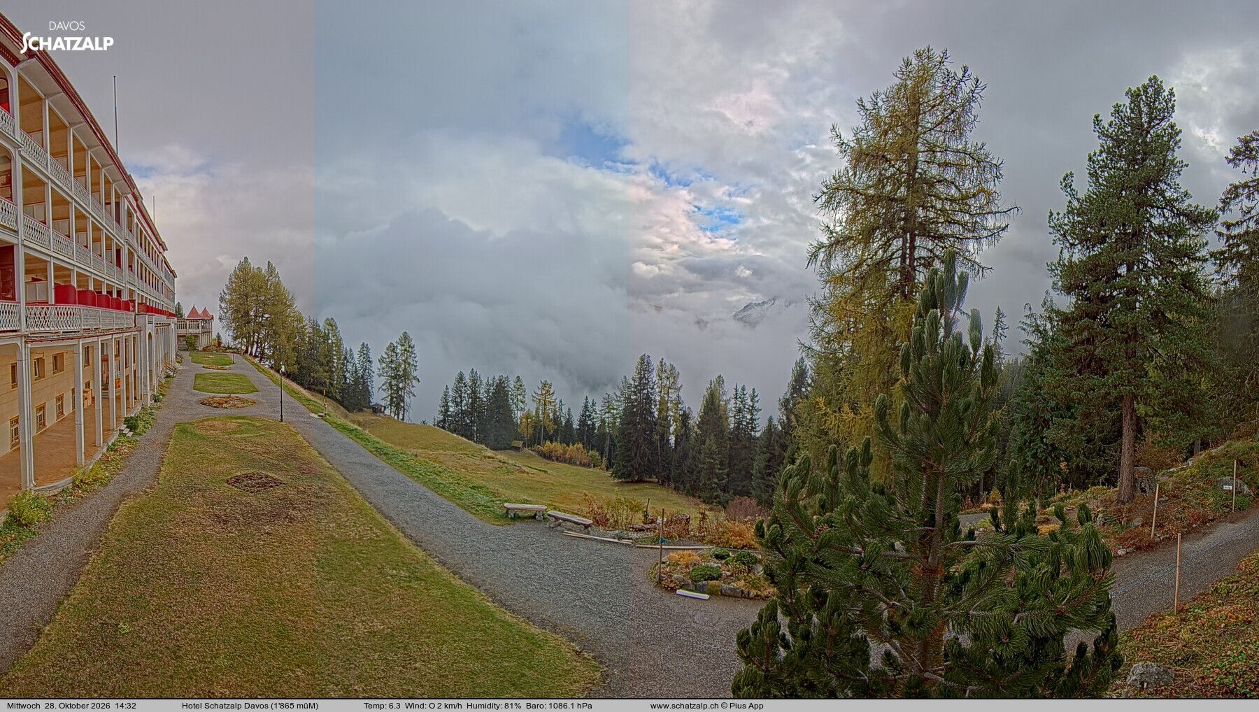 Archiv Foto Webcam Hotel Schatzalp, Davos