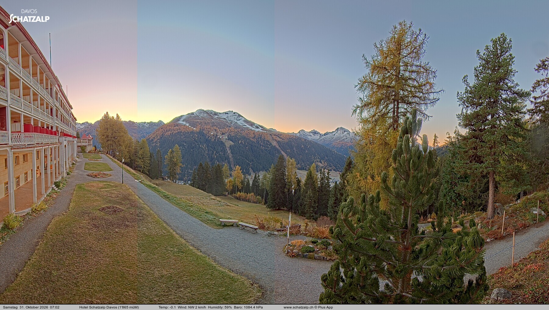 Archiv Foto Webcam Hotel Schatzalp, Davos