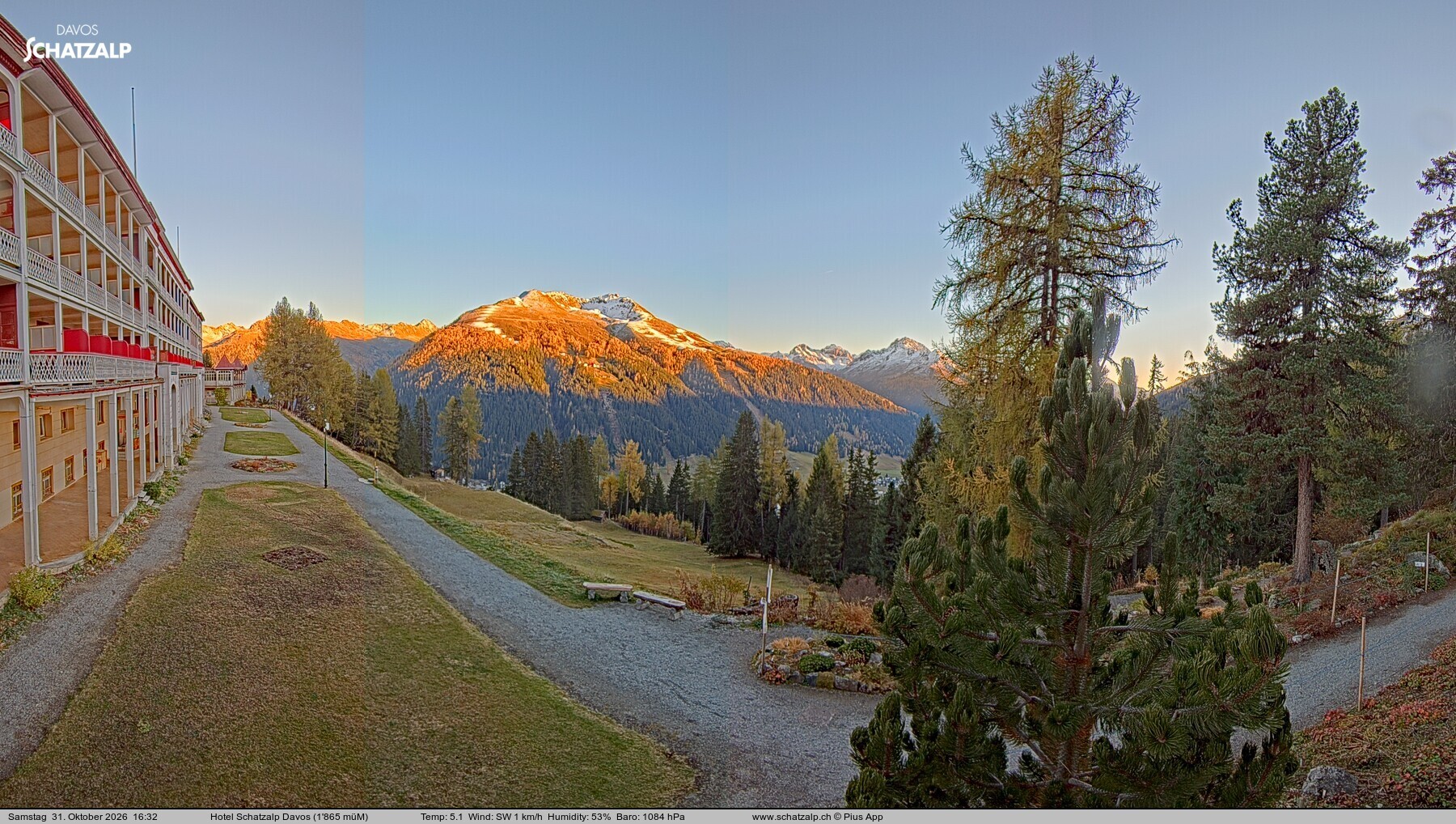 Archiv Foto Webcam Hotel Schatzalp, Davos