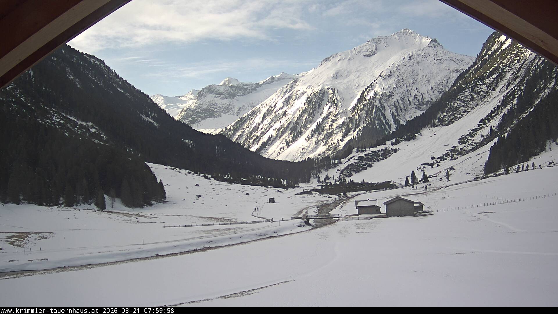Archiv Foto Webcam Krimmler Tauernhaus Süd (1.622 Meter)