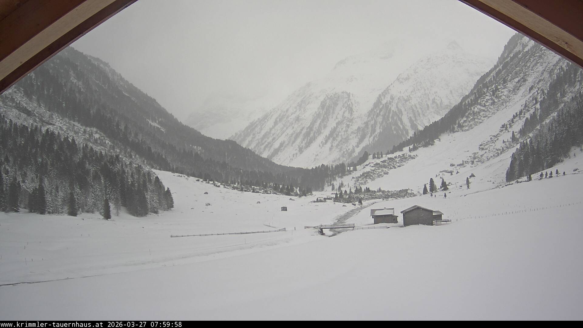 Archiv Foto Webcam Krimmler Tauernhaus Süd (1.622 Meter)