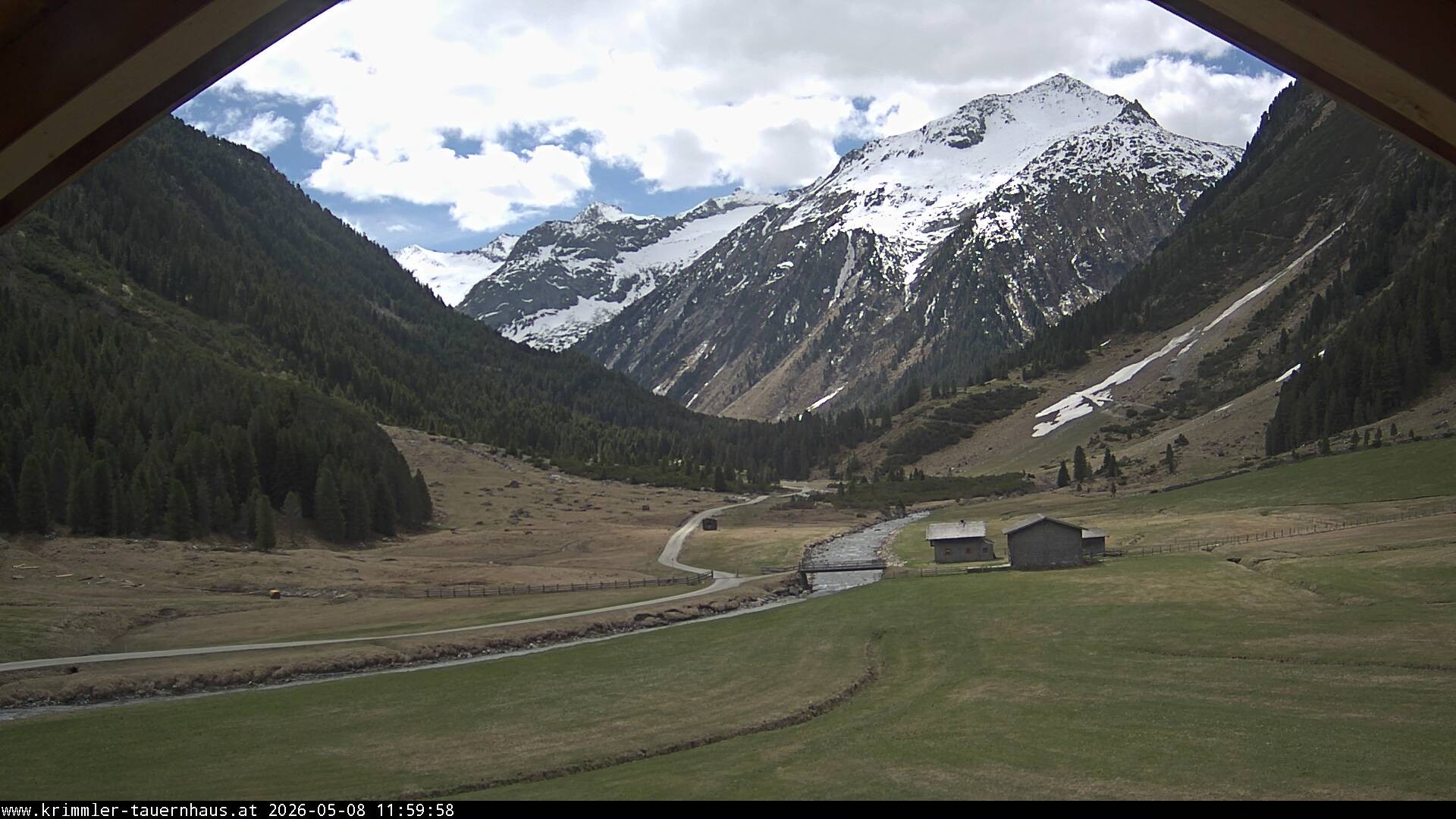 Archiv Foto Webcam Krimmler Tauernhaus Süd (1.622 Meter)