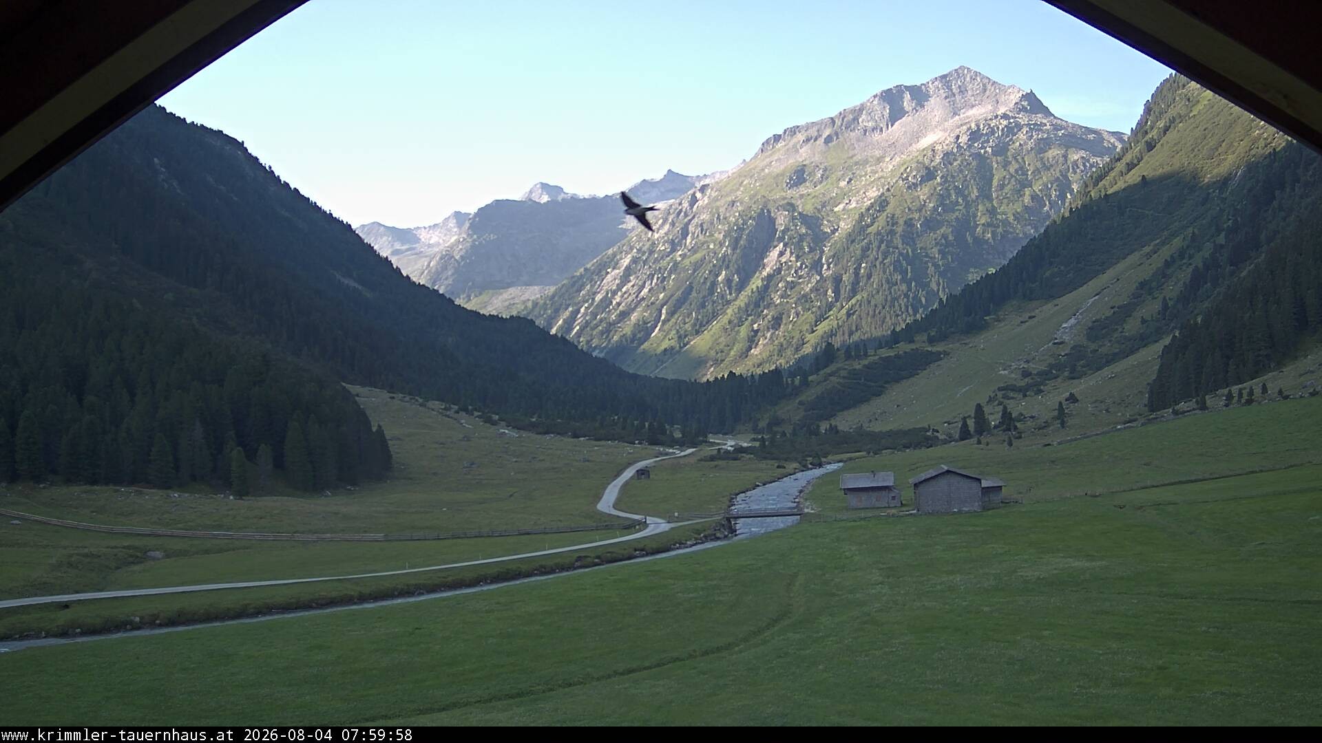 Archiv Foto Webcam Krimmler Tauernhaus Süd (1.622 Meter)