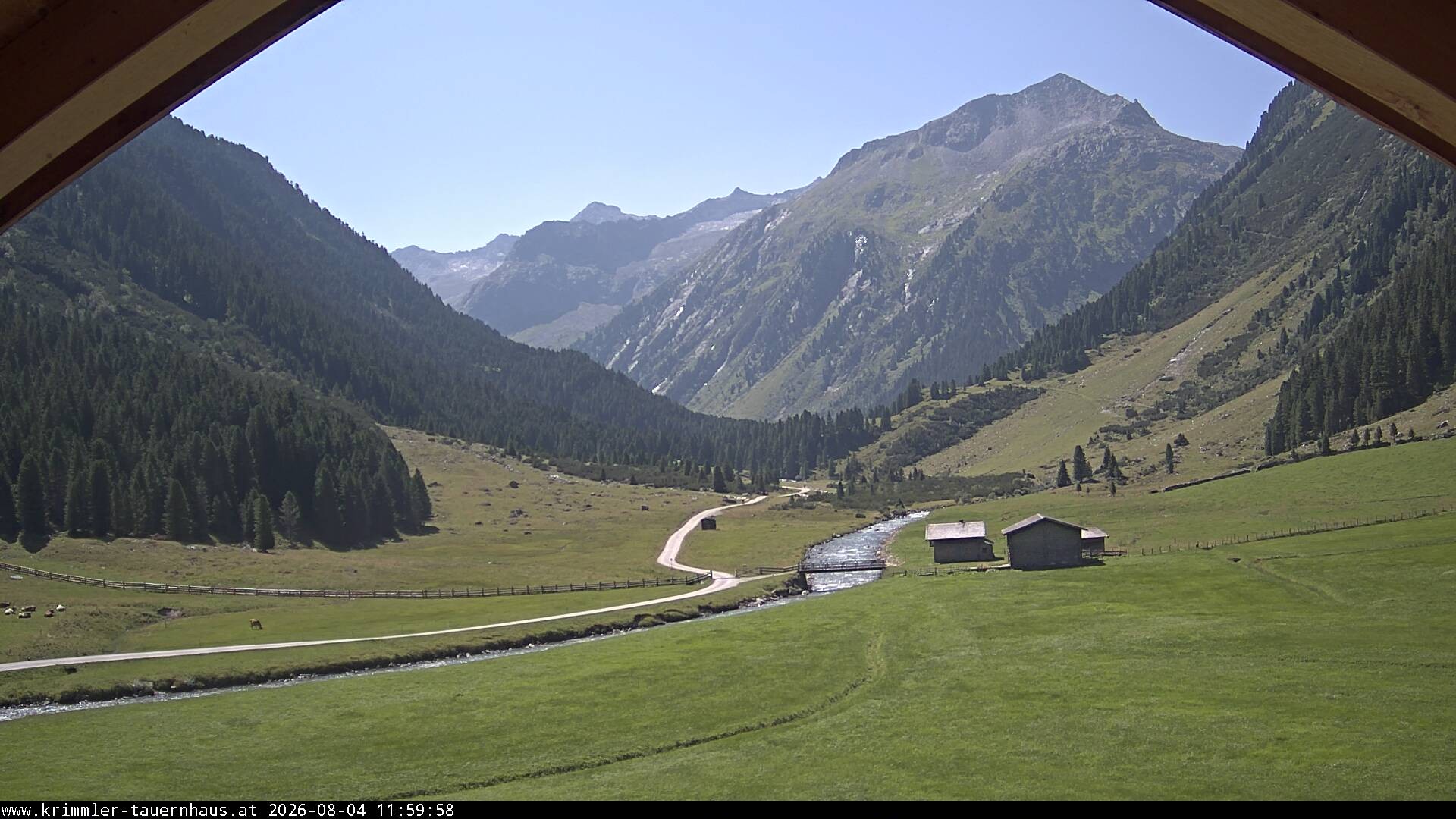 Archiv Foto Webcam Krimmler Tauernhaus Süd (1.622 Meter)
