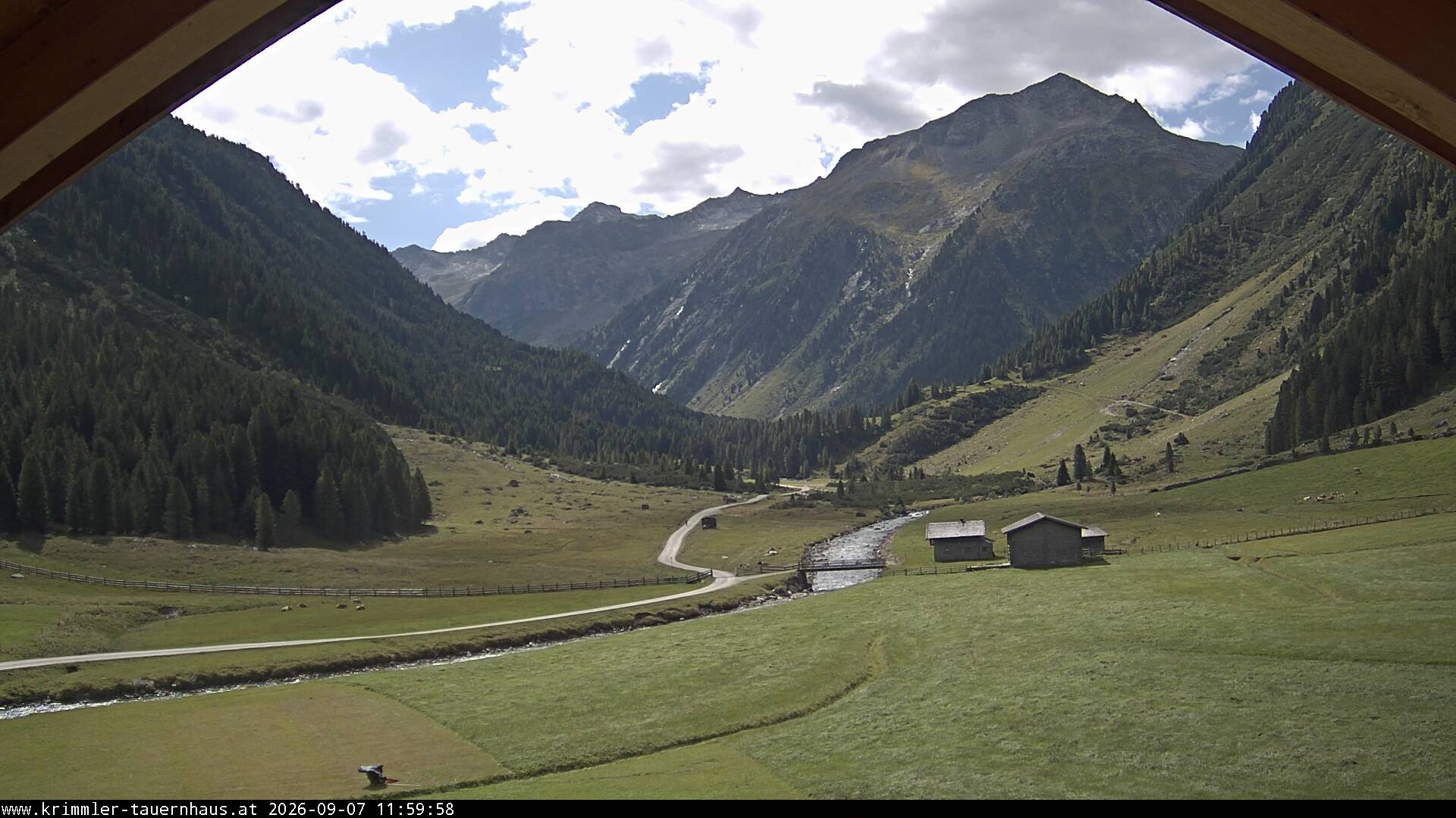 Archiv Foto Webcam Krimmler Tauernhaus Süd (1.622 Meter)