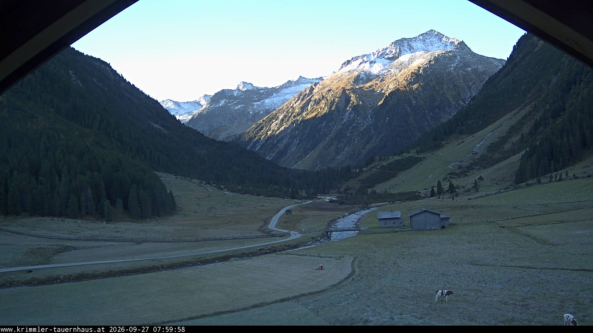 Archiv Foto Webcam Krimmler Tauernhaus Süd (1.622 Meter)