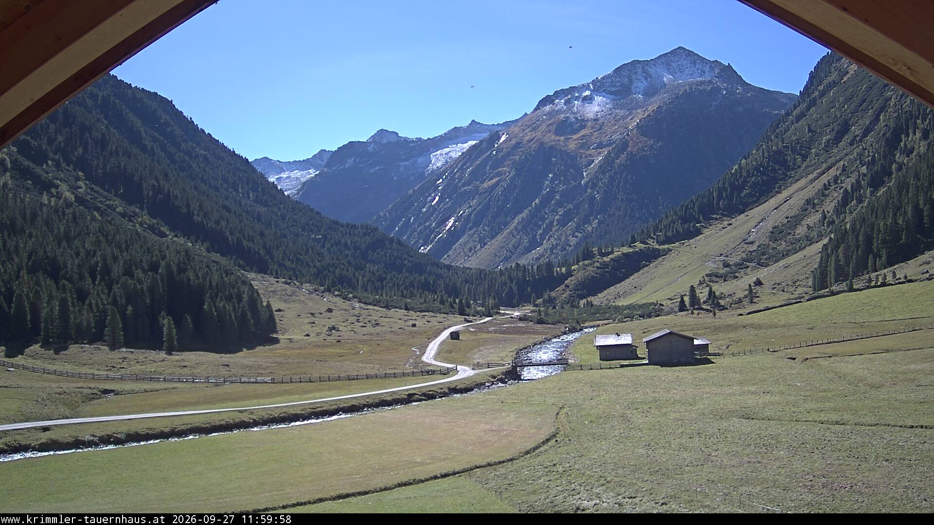 Archiv Foto Webcam Krimmler Tauernhaus Süd (1.622 Meter)