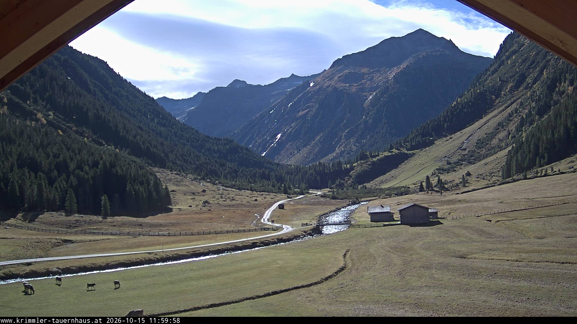 Archiv Foto Webcam Krimmler Tauernhaus Süd (1.622 Meter)