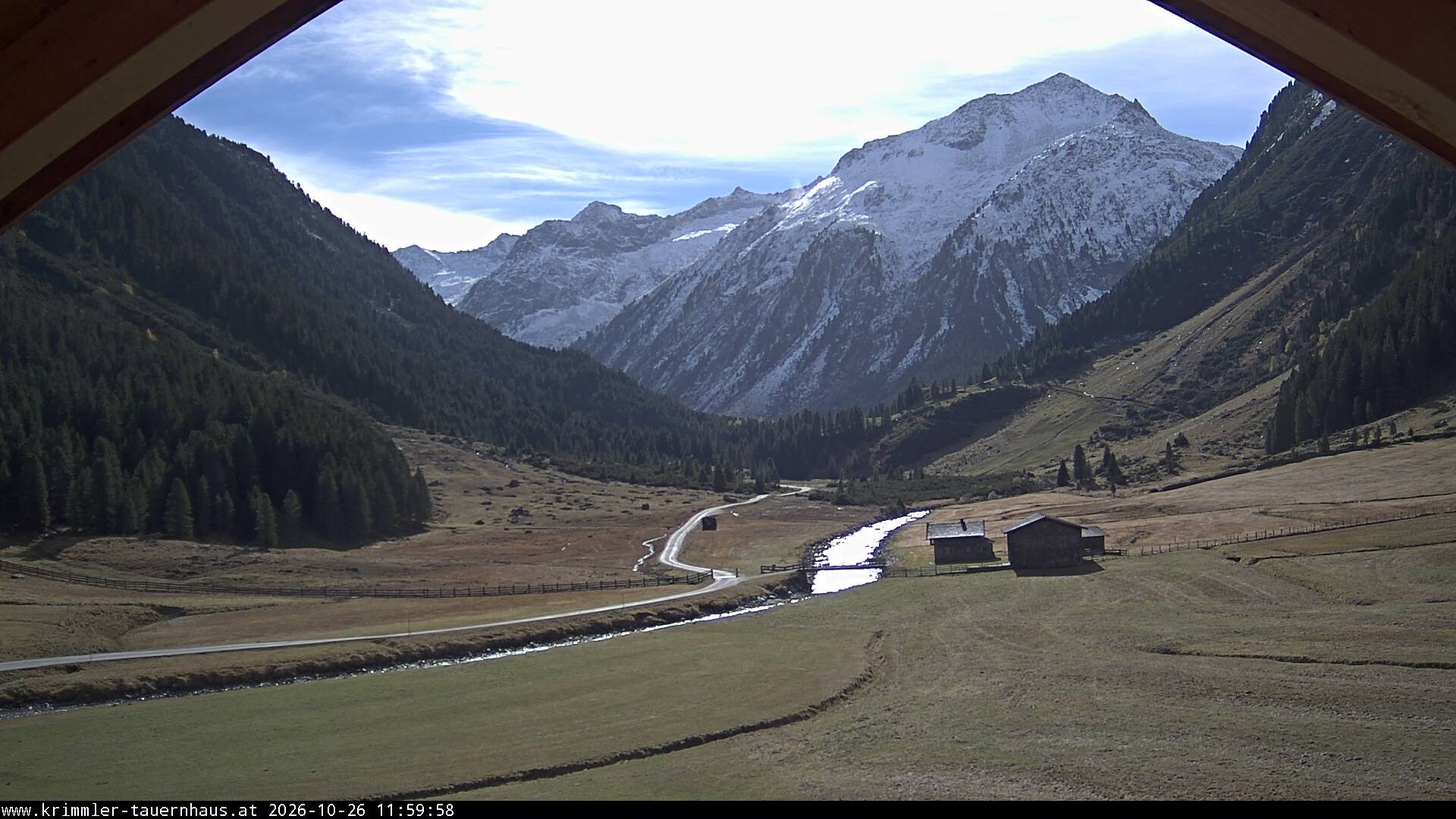 Archiv Foto Webcam Krimmler Tauernhaus Süd (1.622 Meter)