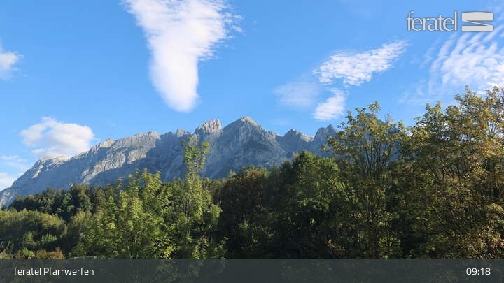 Archiv Foto Webcam Burg Hohenwerfen im Salzburger Land