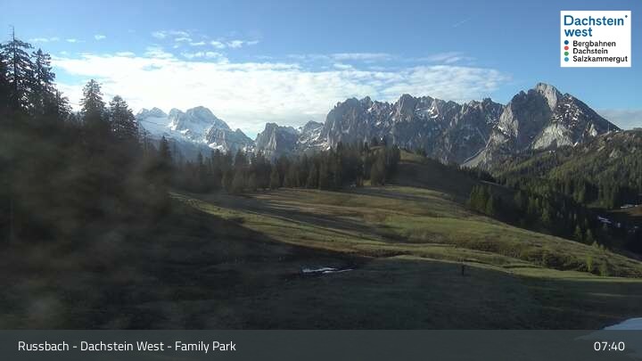 Archived image Webcam Russbach - Dachstein West - Terrain Park