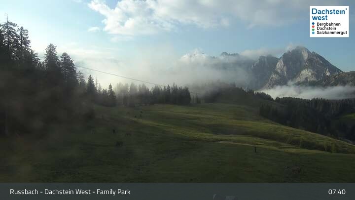 Archived image Webcam Russbach - Dachstein West - Terrain Park