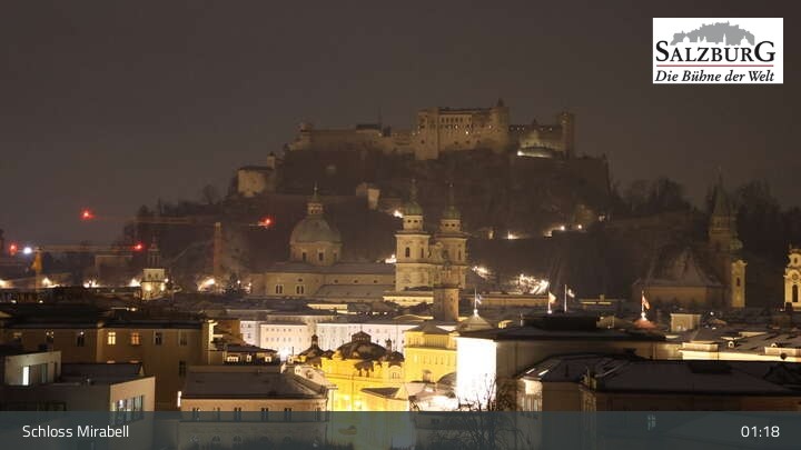 Archiv Foto Webcam Salzburg: Schloss Mirabell